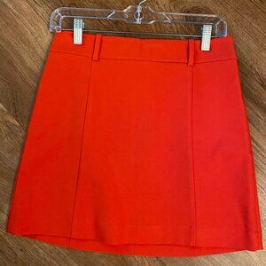 Express Burnt Orange Red GORGEOUS Business Fall Back to School Mini Skirt
